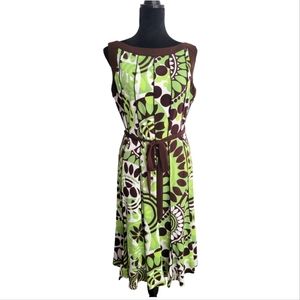 Retro Inspired Y2K Millenial Sleeveless Dress - Bold Print